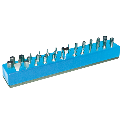 1/4 in. Magnetic Neon Blue 37-Piece Bit Holder