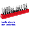 Mechanics Time Saver 581 1/4" Magnetic Red 37-Piece Bit Holder