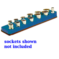 Mechanics Time Saver 711 3/8 in. Drive Magnetic Blue Socket Holder 5.5-22mm