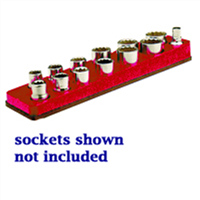 Mechanics Time Saver 713 3/8 in. Drive Magnetic Rocket Red Socket Holder 5.5-22mm