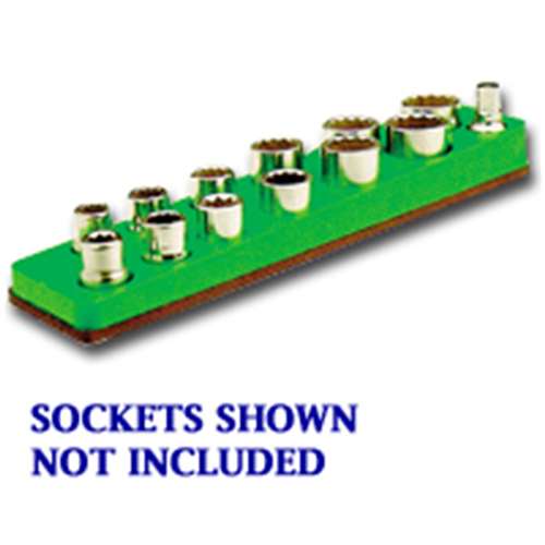 3/8 in. Drive Magnetic Neon Green Socket Holder 5.5-22mm