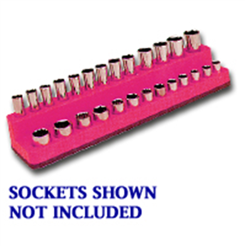 1/4 in. Drive Magnetic Hot Pink 4 to 14 mm Socket Holder