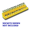 1/4 in. Drive Magnetic 4-14 mm Socket Holder, Yellow