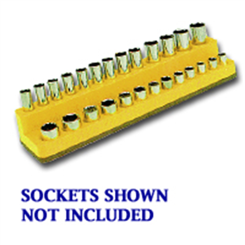 1/4 in. Drive Magnetic 4-14 mm Socket Holder, Yellow