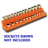 1/4 in. Drive Magnetic Solar Orange Socket Holder 4-14mm