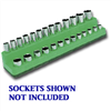 1/4 in. Drive Magnetic Dark Green Socket Holder 4-14mm