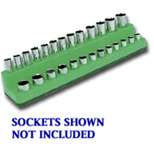 1/4 in. Drive Magnetic Dark Green Socket Holder 4-14mm