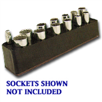 Mechanics Time Saver 781 3/8 in. Drive Deep Neon Green Socket Holder 5.5-22mm