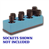 3/8 in. Drive Universal Neon Blue 8 Hole Impact Socket Holder