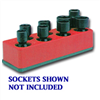 3/8 in. Drive Universal Rocket Red 8 Hole Impact Socket Holder
