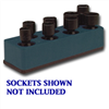 3/8 in. Drive Universal Black 8 Hole Impact Socket Holder