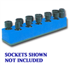 3/8 in. Drive Universal Neon Blue 11 Hole Impact Socket Holder 9-19mm