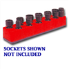 3/8 in. Drive Universal Red 11 Hole Impact Socket Holder 9-19mm
