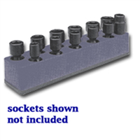 Mechanics Time Saver 988 3/8 in. Drive Universal Black 11 Hole Impact Socket Holder 9-19mm