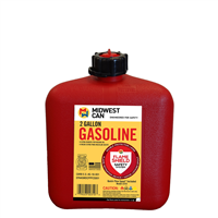 Midwest Can FMD Gasoline Container, 2 Gallon Gas Can plus 8 oz. for Oil Mixture