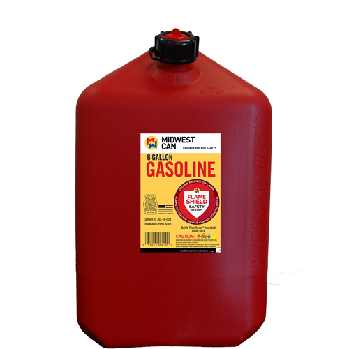 Midwest Can FMD Gasoline Container, 6 Gallon Gas Can