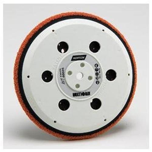 Norton Multi Air Speedgrip Soft Orange 6 in. Bu Pad