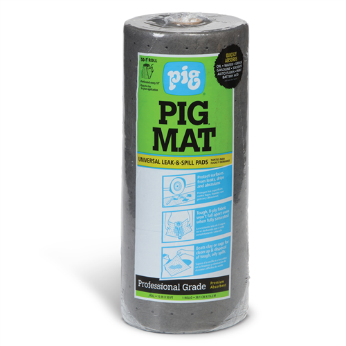 New PigÂ® Universal Light-Weight Absorbent Mat Roll - 15 in. x 50 ft. (60 Pads per Roll)