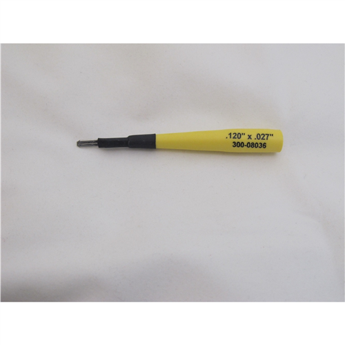 Male .120 X .027" Yellow Probe