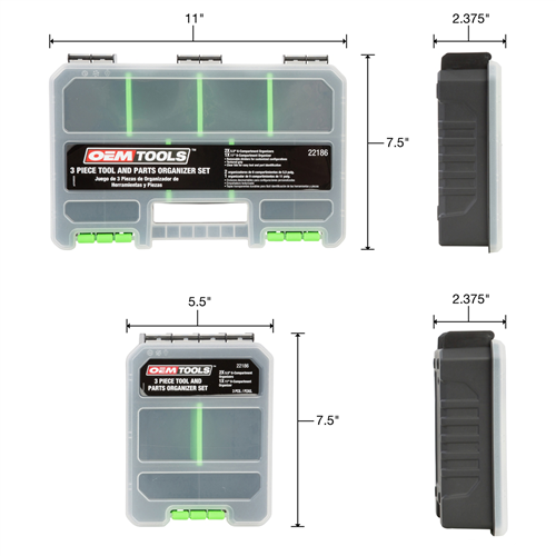 Great Neck Tools Llc 22186 3Pc Organizer Set