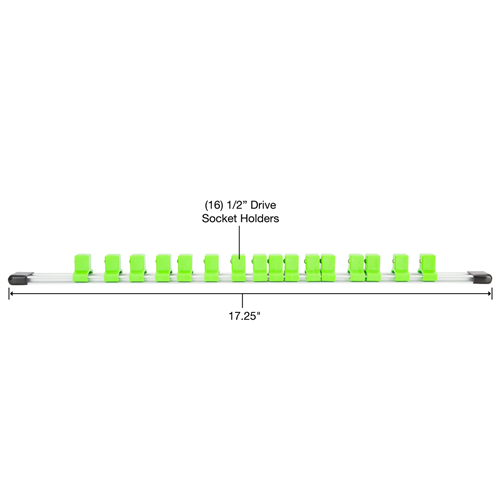 Great Neck Tools Llc 22200 1/2In Dr Socket Rail Silver