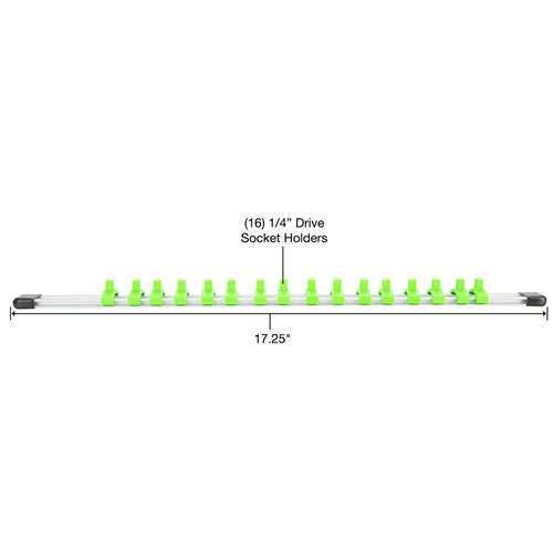 Great Neck Tools Llc 22202 1/4In Dr Socket Rail Silver