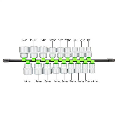 Great Neck Tools Llc 22980 18Pc Bolt Ext Socket Set