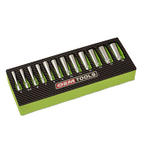 Great Neck Tools Llc 23986 12Pc 1/4" Deep Socket Set - Metric