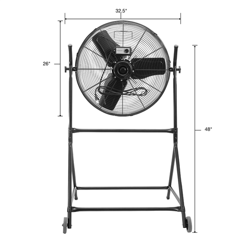 Great Neck Tools Llc 24880 24 Rolling Tilt Fan