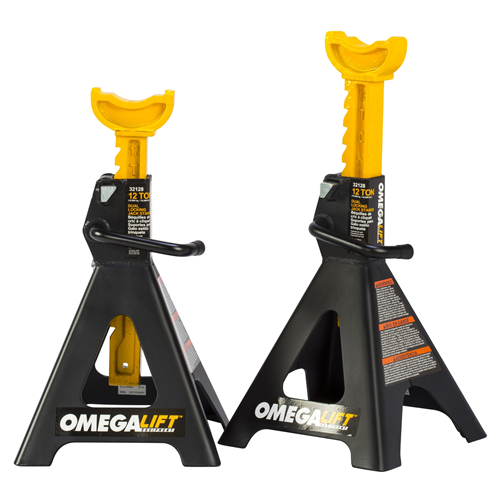 12 Ton Double Locking Ratchet Style Jack Stands - Handling Equipment