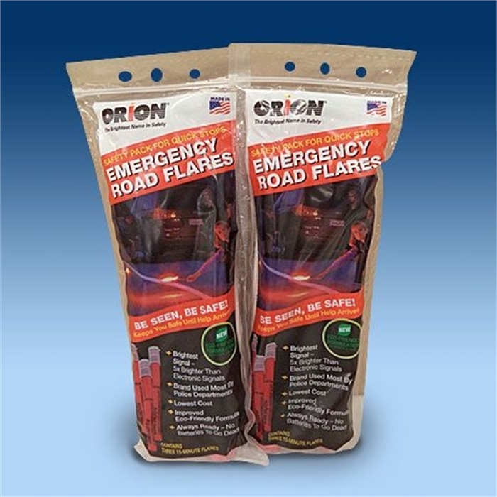 Orion 15 Minute Flare, 3-Pk, Retail Packaging - Orion Safety Products