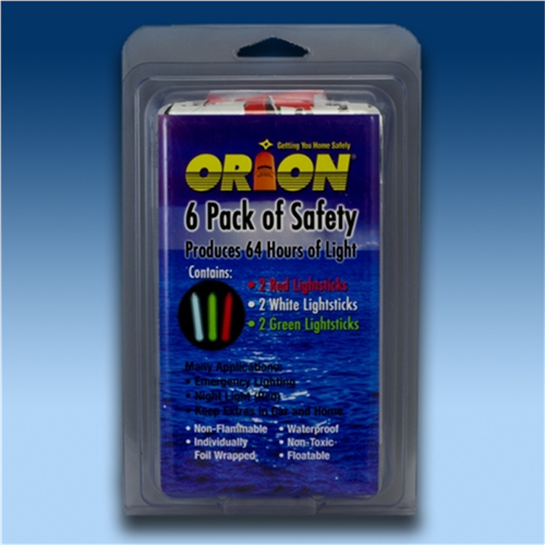 Orion Safety Products 506 Orion 6-Pack Lightsticks In Various Colors
