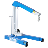 6,000 Lb. Heavy-Duty Mobile Floor Crane with Electric/Hydraulic Pump