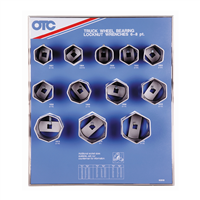 OTC Tools & Equipment - Display Bearing Locknut Socket 12pc Pop. Sizes