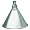 7" Diameter 1 Quart Galvanized Utility Steel Funnel