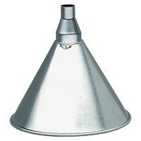 7" Diameter 1 Quart Galvanized Utility Steel Funnel