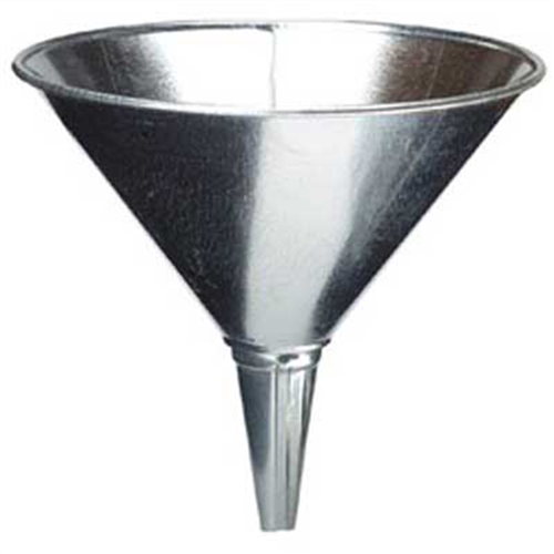 Funnel 8" Dia. 2 Quart Galv. Steel Banded Top