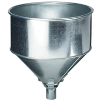 8 Quart Lock-on Tractor Steel Galvanized Funnel