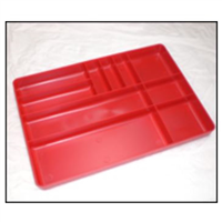 11 in. W x 16 in. D x 1-1/2 in. H Red Tool Box Organizer