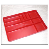 Protoco 6020 Plastic Tool Box Organizer, Red, 11 x 16 in.