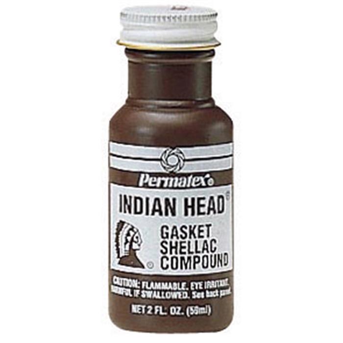 Indian Head Gasket Shellac Compound, 2 Ounce Bottle