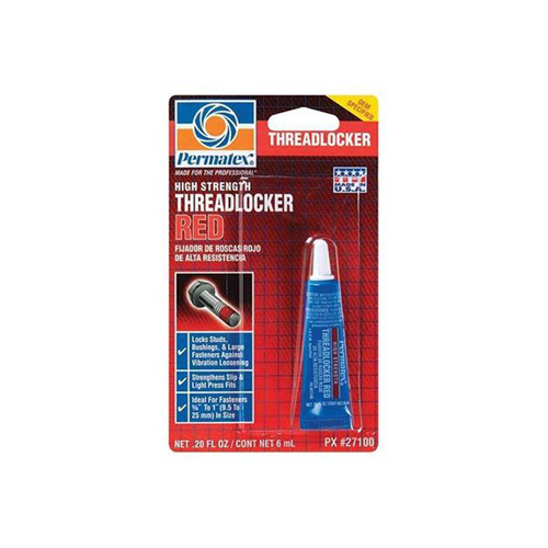 High Strength Threadlocker Red, 6mL Tube Carded