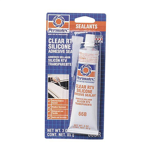 #66 Clear Silicone Adhesive Sealant, 3 Ounce Tube Carded