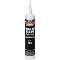 #16 Black Silicone Adhesive Sealant, 11 ounce Cartridge
