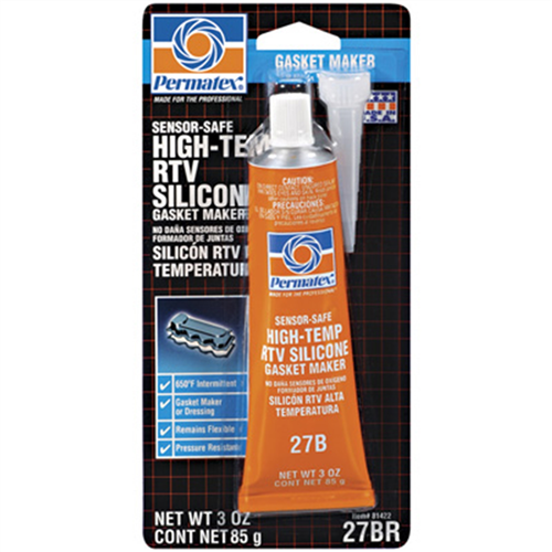 #27 Sensor Safe Hi Temp RTV Silicone Gasket Maker, 3 Ounce Tube Carded