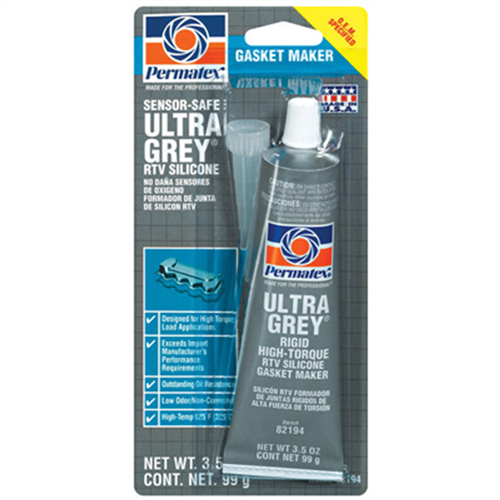 Ultra Grey Rigid High-Torque RTV Silicone Gasket Maker, 3.5 Ounce Tube Carded