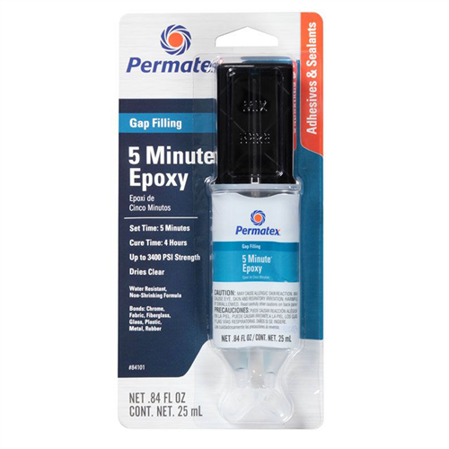 5 Minute General Purpose Epoxy Clear, 0.84 Fluid Ounce Dual Syringe Carded