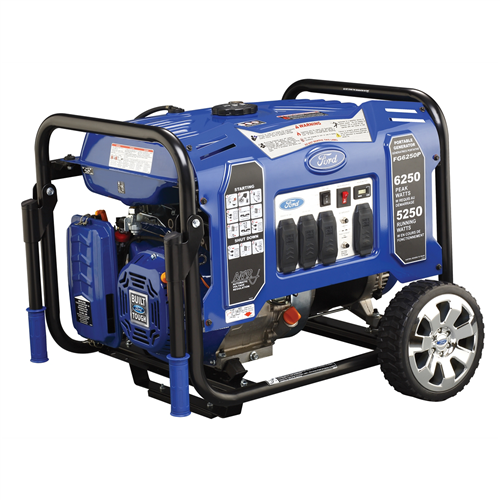 PulsarÂ® Ford 'M' Frame Gasoline Powered Recoil Start Portable Generator 6250/5250 Watt with 420 cc Ducar Engine