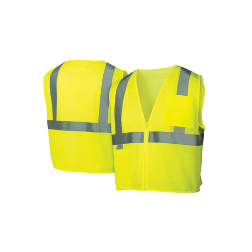 Pyramex Safety - Safety Vest - Hi-Vis Lime - Size Medium