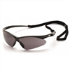 Pyramex Safety - PMXTREME - Black Frame/Gray Lens with Black Cord  , Sold 12/BOX